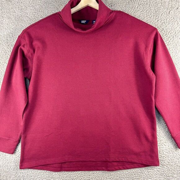 Lands End Turtleneck Sweater Mens XXL Red Outdoor Preppy Office Casual Winter‎ - Picture 1 of 11